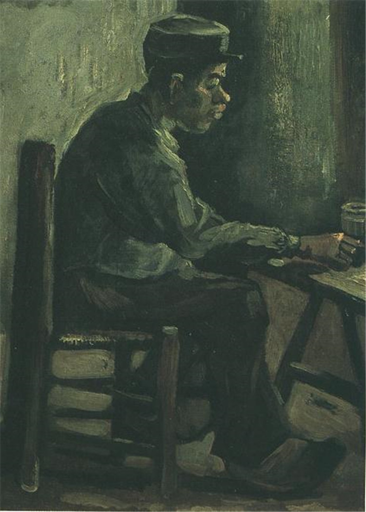 Peasant Sitting At A Table Van Gogh Oil Painting